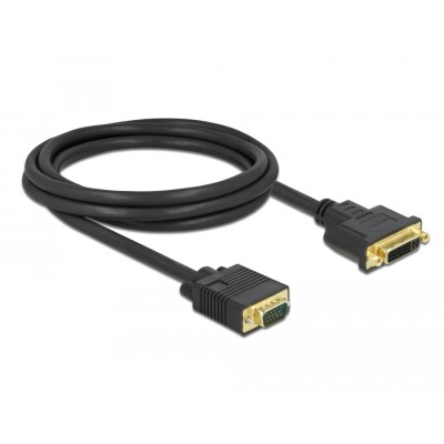 Delock Cable DVI 24+5 female to VGA male 2 m 2