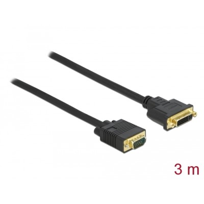 Delock Cable DVI 24+5 female to VGA male 3 m