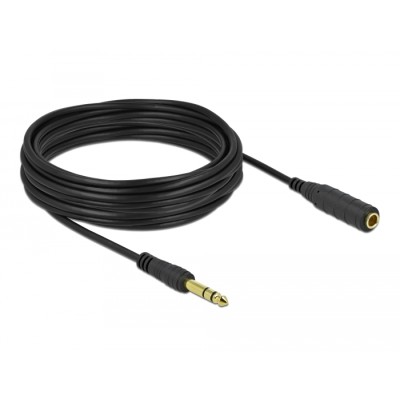 Delock Stereo Jack Extension Cable 6.35 mm 3 pin male to female 10 m black 2