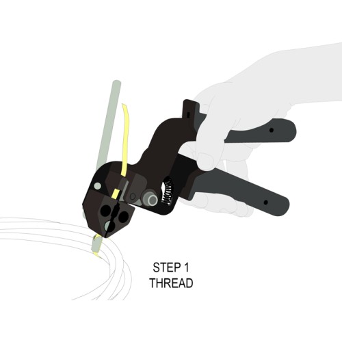 Cable tie installation tool for stainless steel cable ties