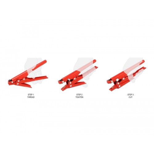 Cable tie installation tool for plastic cable ties