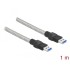 Delock USB 5 Gbps Cable Type-A male to Type-A male with metal jacket 1 m