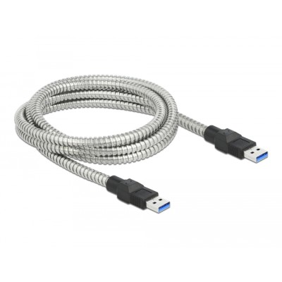 Delock USB 3.2 Gen 1 Cable Type-A male to Type-A male with metal jacket 2 m 2