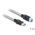 Delock USB 3.2 Gen 1 Cable Type-A male to Type-B male with metal jacket 1 m