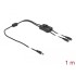 Delock Cable DC 5.5 x 2.1 mm male to 2 x DC female with switch 1 m