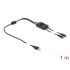 Delock Cable USB Type-A male to 2 x DC 5.5 x 2.1 mm female with switch 1 m
