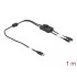 Delock Cable USB Type-C™ male to 2 x DC 5.5 x 2.1 mm female with switch 1 m