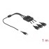 Delock Cable USB Type-A male to 3 x USB Type-A female with switch 1 m