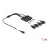 Delock Cable USB Type-A male to 4 x USB Type-A female with switch 1 m