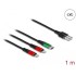 Delock USB Charging Cable 3 in 1 Type-A to 2 x Lightning™ / USB Type-C™ 1 m