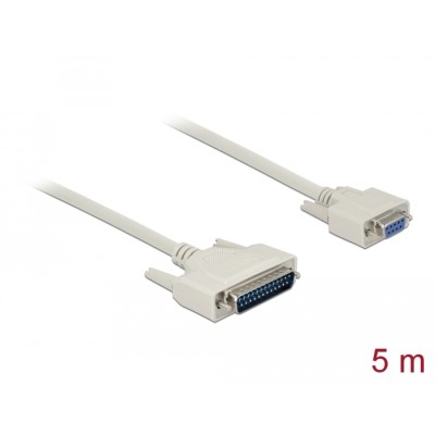 Delock Serial Cable D-Sub 25 male to D-Sub 9 female 5 m