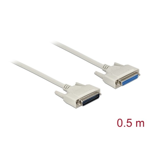 Delock Serial Cable D-Sub 25 male to female 0.5 m