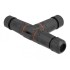 Delock Cable connector T-shape for outdoor 3 pin, IP68 waterproof, screwable, cable diameter 4.5 - 7.5 mm black