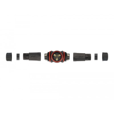 Delock Cable connector T-shape for outdoor 3 pin, IP68 waterproof, screwable, cable diameter 4.5 - 7.5 mm black 2
