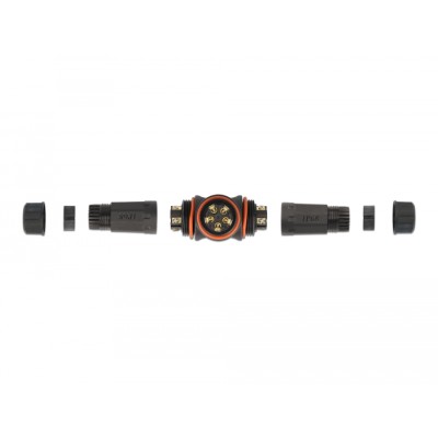 Delock Cable connector T-shape for outdoor 5 pin, IP68 waterproof, screwable, cable diameter 4.5 - 7.5 mm black 2