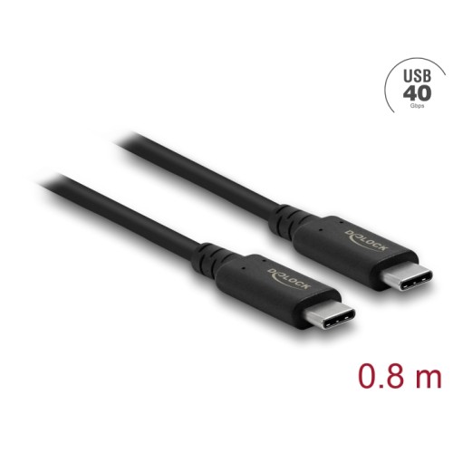 Delock USB4™ 40 Gbps Coaxial Cable 0.8 m