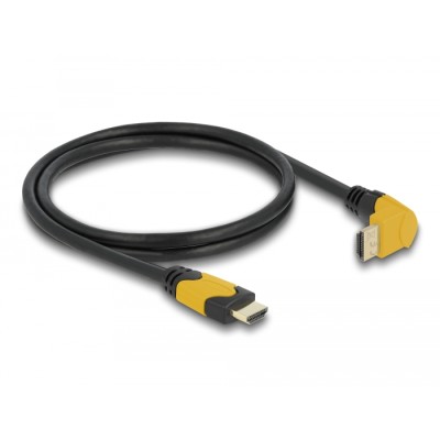Delock High Speed HDMI cable male straight to male 90° upwards angled 48 Gbps 8K 60 Hz 1 m 2