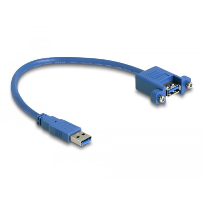 Delock Cable USB 3.0 Type-A male - USB 3.0 Type-A female panel-mount 25 cm 2