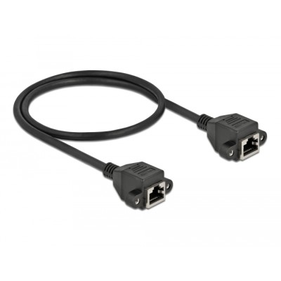 Delock Network Extension Cable S/FTP RJ45 jack to RJ45 jack Cat.6A 50 cm black 2