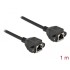 Delock Network Extension Cable S/FTP RJ45 jack to RJ45 jack Cat.6A 1 m black