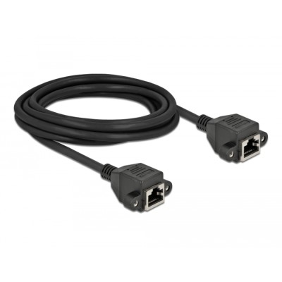 Delock Network Extension Cable S/FTP RJ45 jack to RJ45 jack Cat.6A 3 m black 2