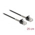 Delock Cable RJ45 plug to RJ45 plug with bend protection Cat.6A 25 cm black
