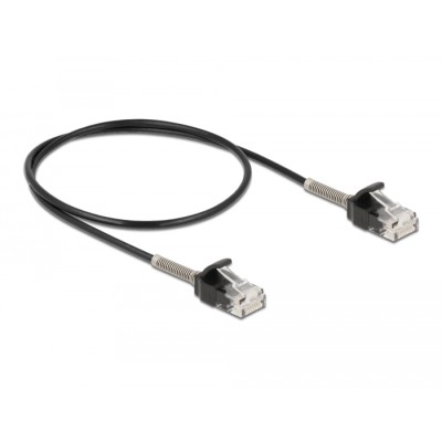Delock Cable RJ45 plug to RJ45 plug with bend protection Cat.6A 50 cm black 2