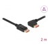 Delock DisplayPort cable male straight to male 90° left angled 8K 60 Hz 2 m