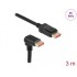 Delock DisplayPort cable male straight to male 90° downwards angled 8K 60 Hz 3 m