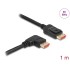 Delock DisplayPort cable male straight to male 90° right angled 8K 60 Hz 1 m