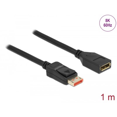 Delock DisplayPort extension cable 8K 60 Hz 1 m