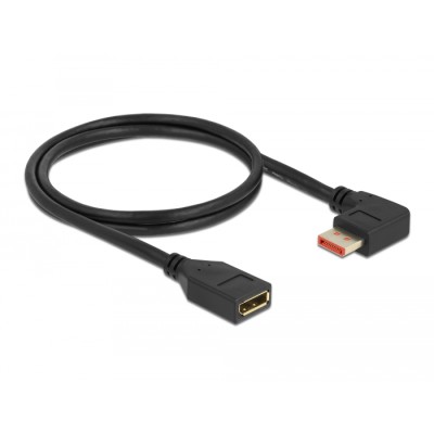 Delock DisplayPort extension cable male 90° right angled to female 8K 60 Hz 1 m 2