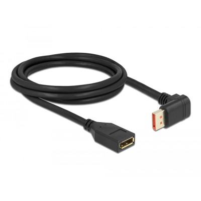 Delock DisplayPort extension cable male 90° downwards angled to female 8K 60 Hz 2 m 2