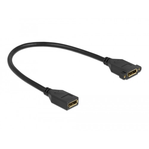 Delock DisplayPort 1.2 cable female to female panel-mount 4K 60 Hz 30 cm