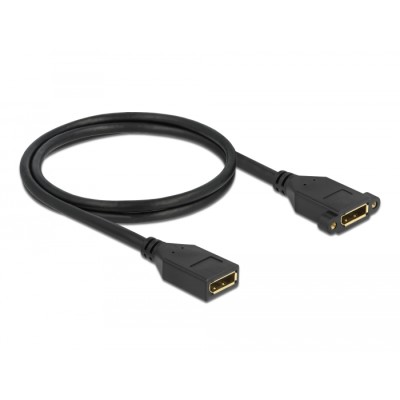Delock DisplayPort 1.2 cable female to female panel-mount 4K 60 Hz 1 m 2