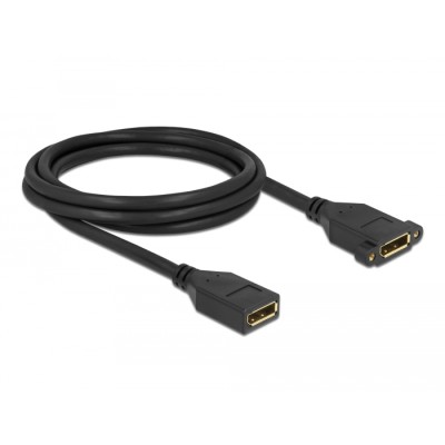 Delock DisplayPort 1.2 cable female to female panel-mount 4K 60 Hz 2 m 2