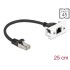 Delock Network Extension Cable for Easy 45 Module S/FTP RJ45 plug to RJ45 jack Cat.6A 25 cm black
