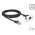 Delock Network Extension Cable for Easy 45 Module S/FTP RJ45 plug to RJ45 jack Cat.6A 2 m black