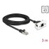 Delock Network Extension Cable for Easy 45 Module S/FTP RJ45 plug to RJ45 jack Cat.6A 3 m black