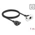 Delock Network Extension Cable for Easy 45 Module S/FTP RJ45 jack to RJ45 jack Cat.6A 1 m black
