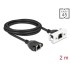 Delock Network Extension Cable for Easy 45 Module S/FTP RJ45 jack to RJ45 jack Cat.6A 2 m black
