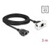 Delock Network Extension Cable for Easy 45 Module S/FTP RJ45 jack to RJ45 jack Cat.6A 3 m black