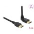 Delock DisplayPort cable male straight to male 90° upwards angled 8K 60 Hz 3 m without latch
