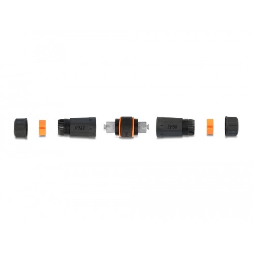 Delock Cable connector LSA to LSA Cat.6A IP68 waterproof black