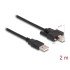 Delock Cable USB 2.0 Type-A male to Type-B male with screws 2 m