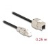 Delock Cable RJ45 plug field assembly to Keystone Module RJ45 jack Cat.6A 25 cm