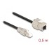 Delock Cable RJ45 plug field assembly to Keystone Module RJ45 jack Cat.6A 50 cm