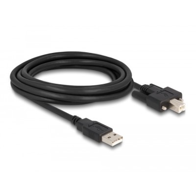 Delock Cable USB 2.0 Type-A male to Type-B male with screws 3 m 2
