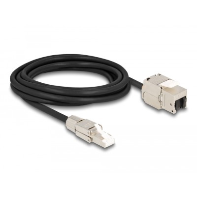 Delock Cable RJ45 plug field assembly to Keystone Module RJ45 jack Cat.6A 3 m 2