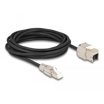 Delock Cable RJ45 plug field assembly to Keystone Module RJ45 jack Cat.6A 5 m 2